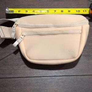 Peach Neoprene Waist Bag with Front Pocket